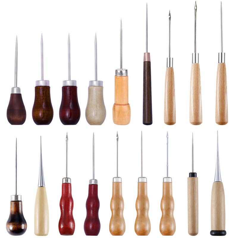 Woodworking Tool Stores - Punteruolo in pelle Puntali con manico