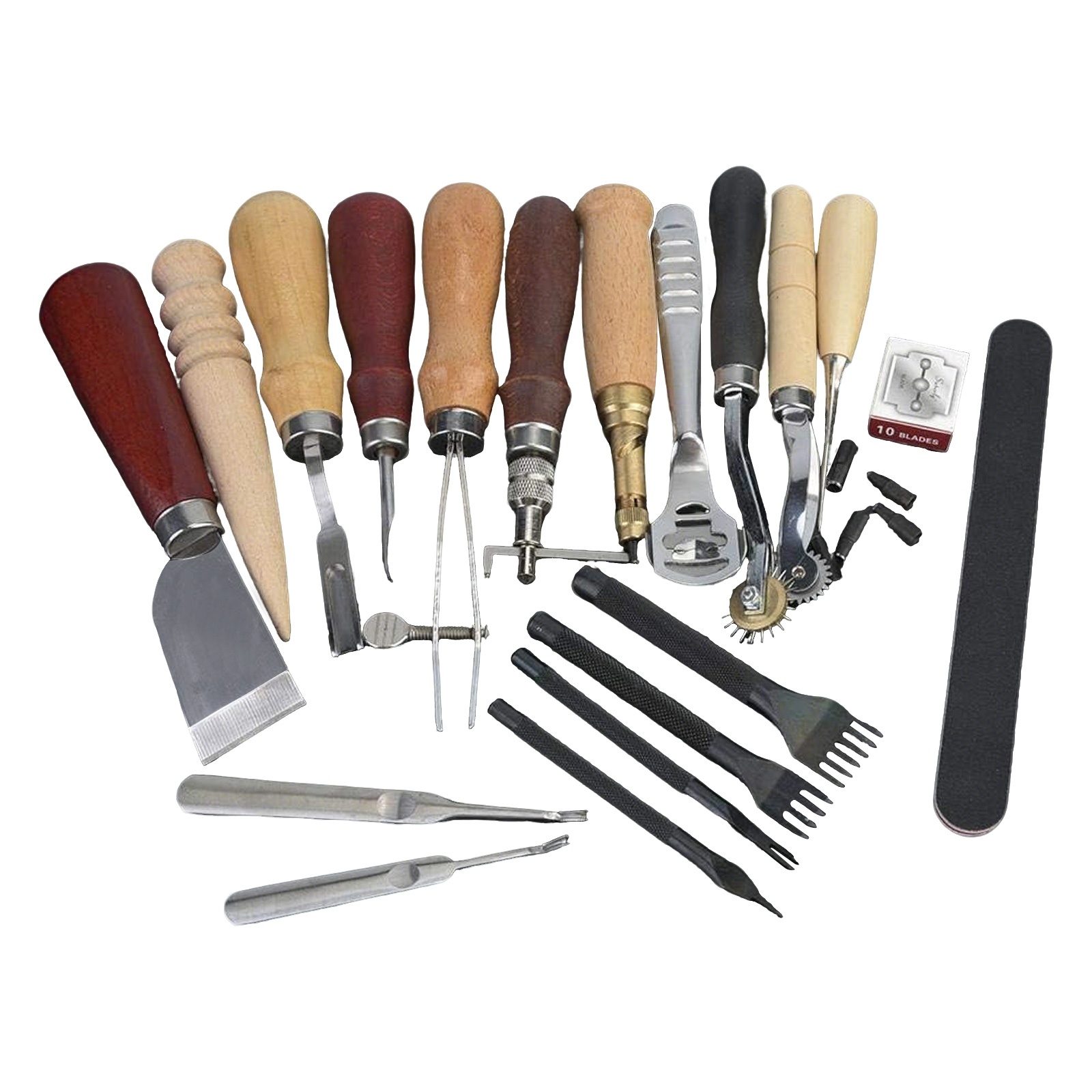 Woodworking Tool Stores - Set di Utensili per Lavorazione Pelle,