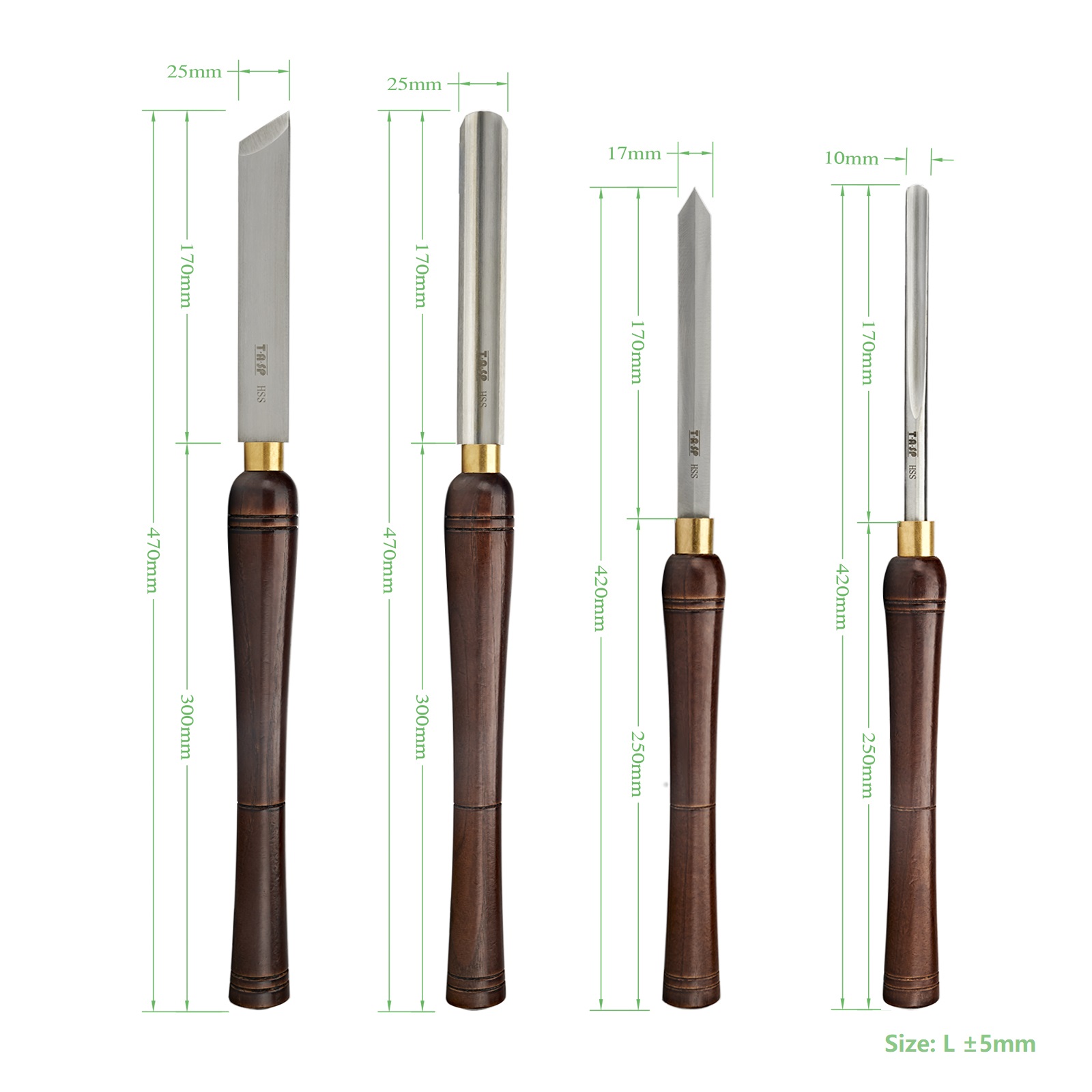 Set di 4 scalpelli per tornitu - Skew Chisel Wood recensione e prezzo